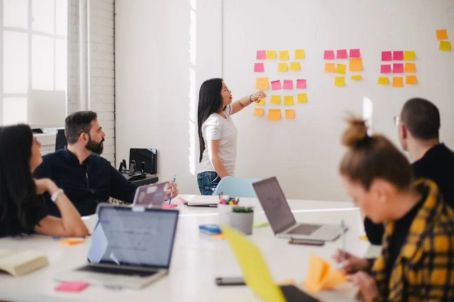 Cross-functional team planning a campaign
